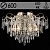 Люстра E2048/6+6 FGD золото/хрусталь 6х60W E27+6х3W LED ПДУ d600 h420, QH23