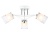 Светильник подвесной TR303071/3 WH/CH/FR белый/хром/белый матовый E27/3 max 40W D560*250