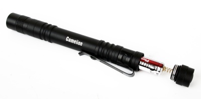 Фонарь CAMELION LED 51517 черный,  LED XPE, 3 реж 2XLR03 в компл., алюм., откр. блистер