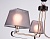 Подвесная люстра с абажуром и хрусталем Ambrella TR4614/3 CF/FGD кофе/золото E27/3 max 40W D640*800