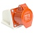 Розетка стационарная ST-115 16А 380В 3P+PE+N IP44, RST16-115-44 красный