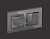 AP6580 Лицевая панель ALFA (Антрацит серый) для электр розетки с/з со шторками и крышкой IP44 QUANT
