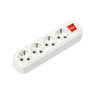 Колодка IN HOME УЗВ-4-GRAND четырехместная с выключателем и заземлением 5240 