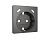 AP6605 Лицевая панель ALFA (Антрацит серый) для электрической розетки с/з со шторками 2USB C+C QUANT