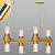 Люстра подвесная, 8*Е14+LED 5W, 3000К, матовое золото MD.23472-8-P-SGD