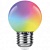 Лампа светодиодная FERON LB-37 1W 230V Е27  RGB для белт лайта G45 матовый плавная сменая цвета