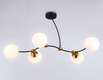 Люстра подвесная Ambrella TR2548/5 BK/SB черный/бронза E27/5 max 60W 950*600*450