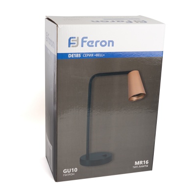 Светильник настольный FERON DE365 под лампу E27, max 35W, 230V золото и черный