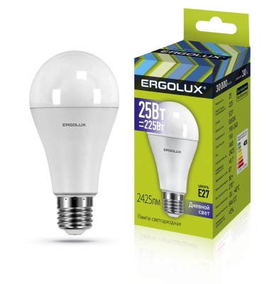 Лампа Ergolux LED-A65-25W-E27-6K ЛОН 180-240V