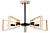 Люстра подвесная Ambrella TR80495/5 BK/LW черный/светлое дерево E14/5 max 60W D620*430