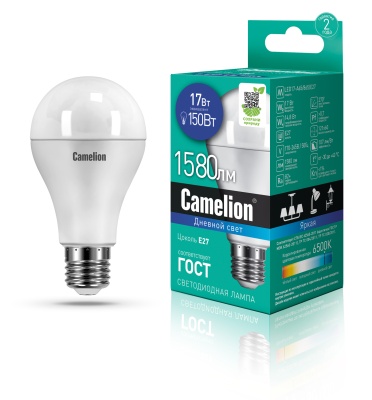 Лампа CAMELION LED17-A65/865/E27 220V 17W (1/10/100)