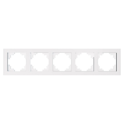 Рамка 5-местная, серия Катрин, GFR00-7005-01, белый (10/60)