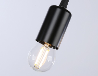 Светильник подвесной в стиле лофт Ambrella TR8182/3 BK/LW черный/светлое дерево E27*3 max 40W