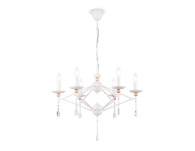 Люстра подвесная Ambrella TR9596/6 WH белый E14/6 max 40W D660*880