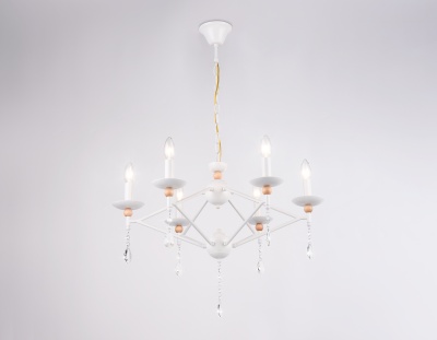 Люстра подвесная Ambrella TR9596/6 WH белый E14/6 max 40W D660*880