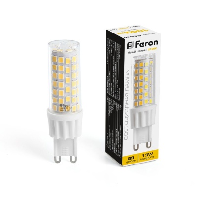 Лампа светодиодная FERON LB-436 (13W) 230V G9 2700K JCD