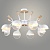 Люстра N6425/8 WT+WOOD белый 8x60W E27 d685 h360, QH24