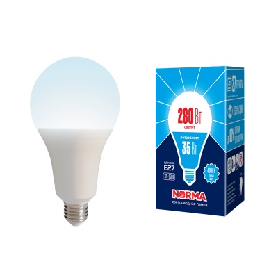 Лампа светодиодная VOLPE LED-A95-35W/4000K/E27/FR/NR картон серия Norma