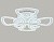 Светильник Ambrella FA8863/4+4 WH белый 182W 3000K+6400K/4200K+4200K 740*740*130 (ПДУ РАДИО 2.4G)