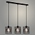 Подвес XA3214/3HT BK черный 3х60W Е27 d450 h1000, HN23