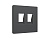 AP9121 Лицевая панель ALFA (Графит мягкое касание) для компьютерной/телефонной двойной розетки RJ-45
