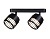 Спот накладной AMBRELLA TN71163/2 BK черный GX53/2 260*100*125 поворотный