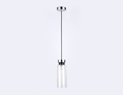Светильник подвесной со сменной лампой Ambrella TR3570 CH/FR хром/матовый E14 max 40W D100*1050