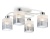 Люстра подвесная Ambrella TR303205/4 WH/CH/SM/FR белый/хром/дымчатый/белый матовый E27*4 max 60W 370