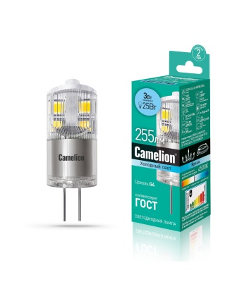 Лампа CAMELION LED3-G4-JD-NF/845/G4
