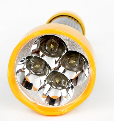 Фонарь ULTRAFLASH 5002-ТН 4LED 3XR03 черный, пластик, блистер-пакет (25)