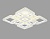 Светильник Ambrella FA1737/4+4 WH/CH белый/хром 215W 3000K/4200K/6400K 720*720*120 (ПДУ РАДИО 2.4G)