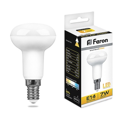 Лампа светодиодная FERON LB-450 16LED/7W 230V E14 2700K R50 (100/500)