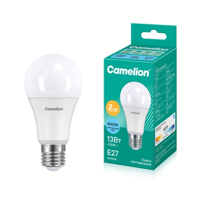 Лампа CAMELION LED13-A60/845/E27 220V 13W (1/10/100)