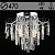 Люстра E2590/4+4 CH хром/хрусталь 4х60W E27+4x3W LED ПДУ d470 h390, QH24