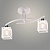 Люстра XA1587/2 WH+CR белый/хром 2х60W E27 d440 h250, HN24