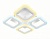 Светильник Ambrella FA4371/4 WH белый 4200K/3000K+6400K/6400K+3000K 45W 345*345*75 (ПДУ ИК)