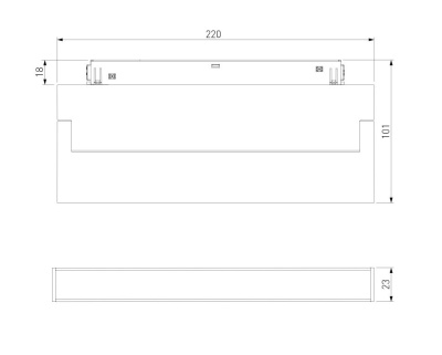 Slim Magnetic Трековый светильник 12W 4200K Kos (чёрный) 85085/01
