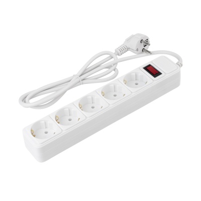 Сетевой фильтр GPS-5-10-3x075-1000-W, 5 мест, 10А, 3x075 мм2, 10м, белый (471014)