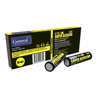 Батарейка  GBAT-LR6  AA щелочная 10pcs/ shr+box (10/720)