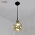 Светильник MAYSUN ZAR one R 1xE27-200x1050-BLACK/GOLD/CLEAR-220-IP20 