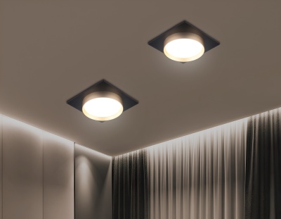 Светильник встраиваемый AMBRELLA TN5232 BK/GD черный/золото GX53 max 12W 110*110*35