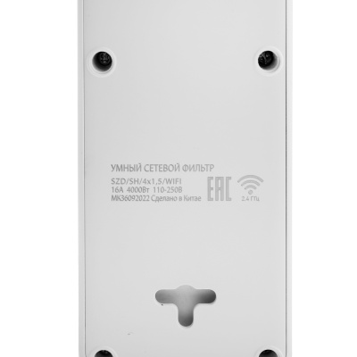 Сетевой фильтр Camelion Smart Home SZD/SH/4х1,5/WIFI (4гн.1,5м.,16A 4000В, USB+Type-С, WiFi+Счетчик)