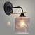 Бра XA1567B/1W BK+WOOD черный/дерево 1х60W E27 h260, HN24