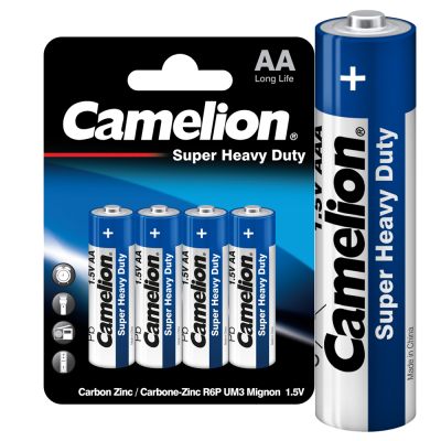 Батарейка CAMELION R6 Blue BL-4 (BP-4 B), 1.5В (48/960)