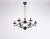 Люстра подвесная Ambrella TR9597/6 BK черный E14/6 max 40W D660*880