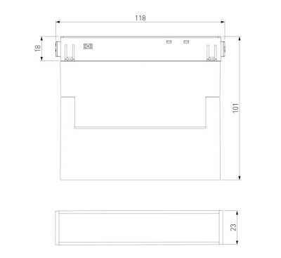 Slim Magnetic Умный трековый светильник 6W 2700-6500K Dim Kos (чёрный) 85081/01