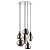 803067 Подвес PENTOLA 6х25W G9 ХРОМ/ДЫМЧАТЫЙ