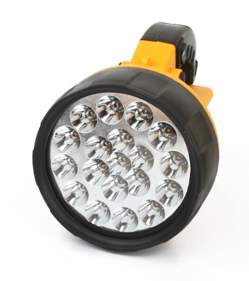 Фонарь ULTRAFLASH LED3712 аккум. 220Вт/12B желтый 19LED.  пластик (1/20)