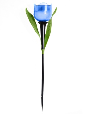 Светильник садовый на солн.бат. UNIEL USL-C-454/PT305 BLUE TULI  Синий тюльпан. Белый свет IP44