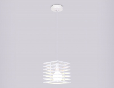 Светильник подвесной в стиле лофт Ambrella TR8410 WH белый E27 max 60W 160*160*950